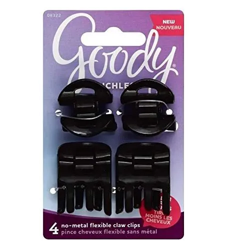 Goody Ouchless Flexible Small Claw Clips UPC: 041457083222 Pack: 72 (24-3's) - Click Image to Close
