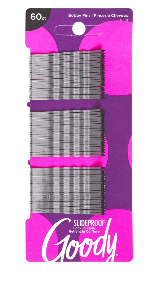 # 3000924 GOODY BOBBY PINS SILVER 2IN-60 CT, PACK 72/4 UPC 041457015117