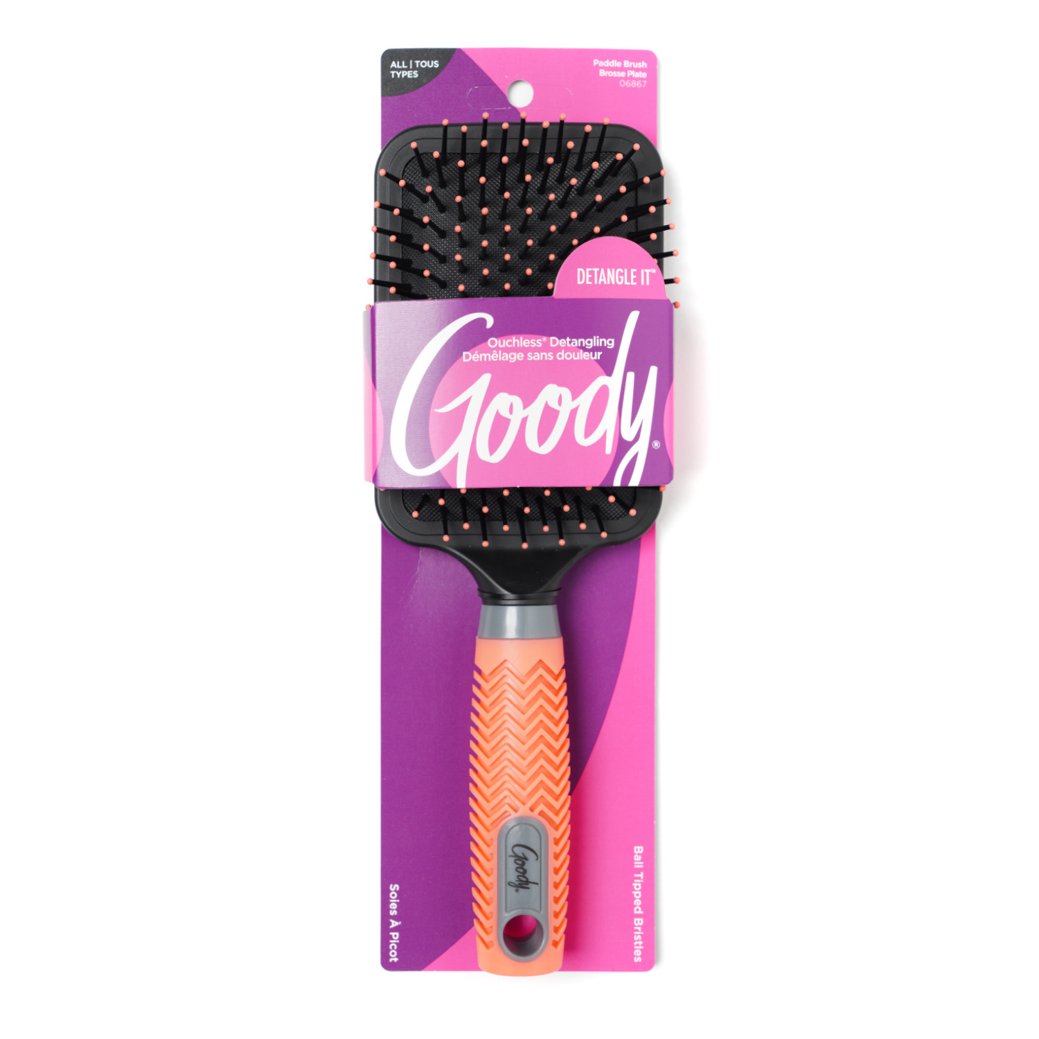 Goody Neon Grips Paddle Brush 1ct - Click Image to Close