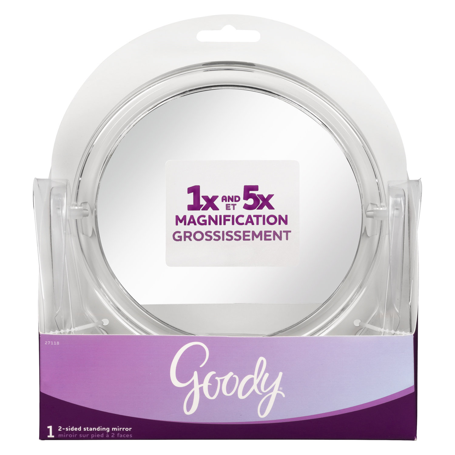 ITEM # 3001038 GOODY FASHION MIRROR 2 SIDED UPC 041457271186 - PACK 48/3