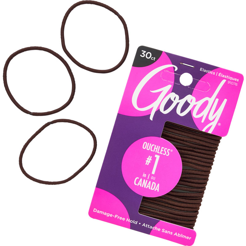 Goody Ouchless 2mm Brown 30 ct UPC:041457910764 Pack:72/6 - Click Image to Close