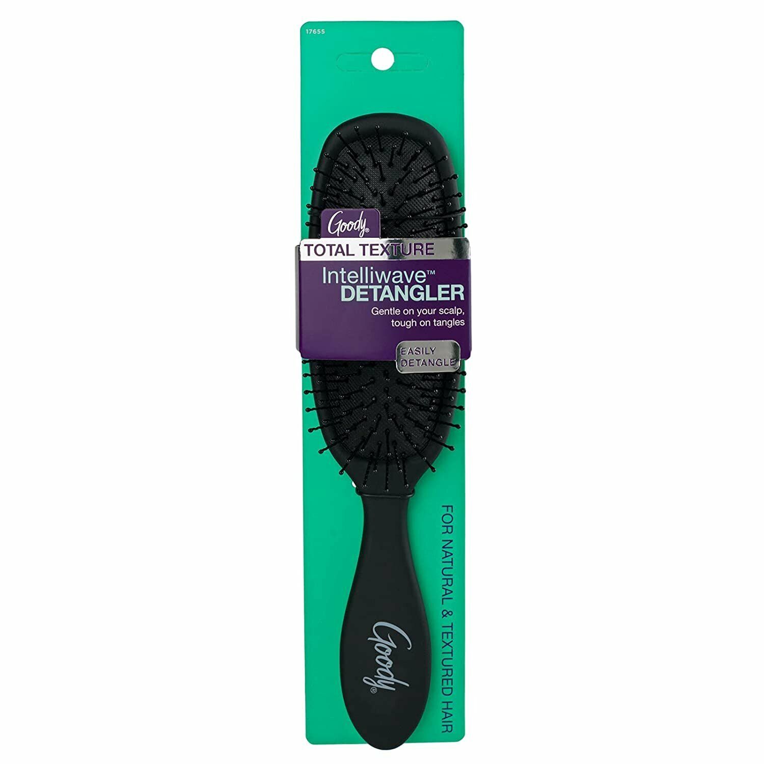 GOODY TOTAL TEXTURE WAVE TOOTH DETANGLER HAIR BRUSH. 48/3. UPC 041457176559