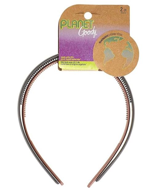 ITEM#3001447 GOODY Planet Classic SlideProof Headbands 2ct Black and Rust UPC:041457183724