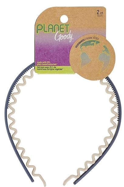 ITEM#3001448 GOODY Planet Classic SlideProof Headbands 2ct Oatmeal and Navy UPC:041457183724