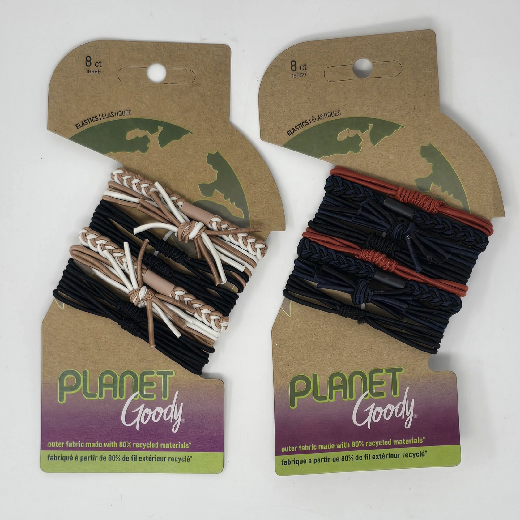 Item # 3001629 Goody PLANET GOODY BRAID ELASTICS ASST COLORS 8CT. PACK 72/3