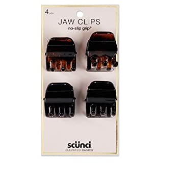 Scunci 3cm No Slip Jaw Clips - 4pk - Click Image to Close