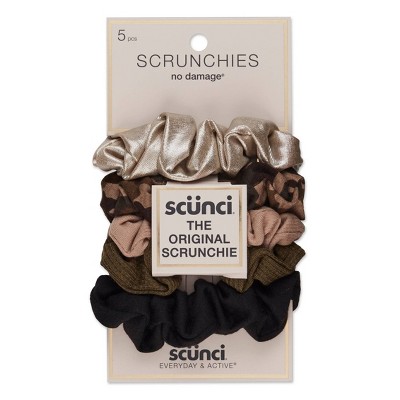 scunci Everyday & Active No Damage Scrunchies - 5pk