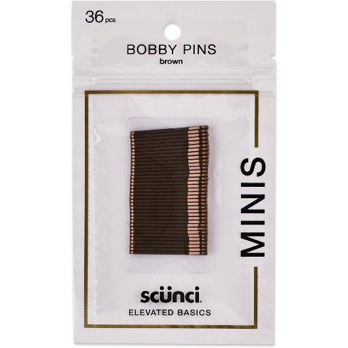 Scunci Elevated Basic Mini Bobby Pins - Brown - 36pk Visit