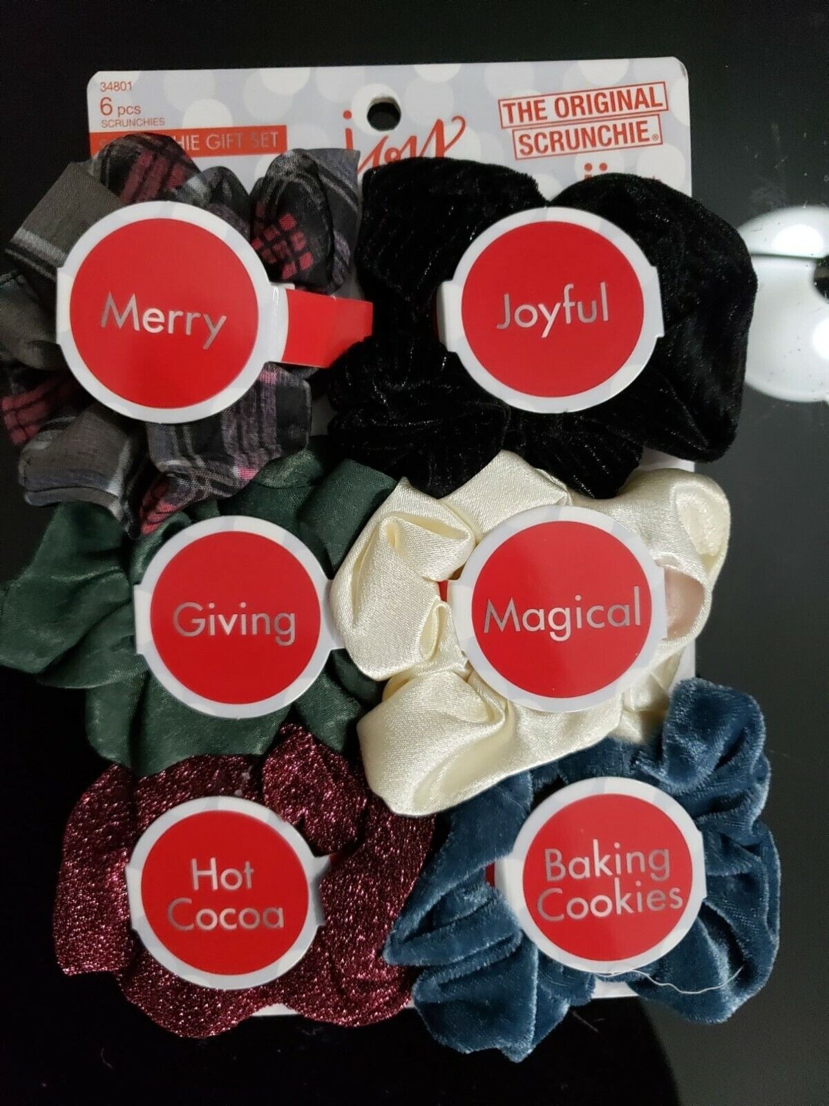 Joy Scrunchie Gift Set Of 6 Pieces Hair Ties Hair Pony Tail Holders