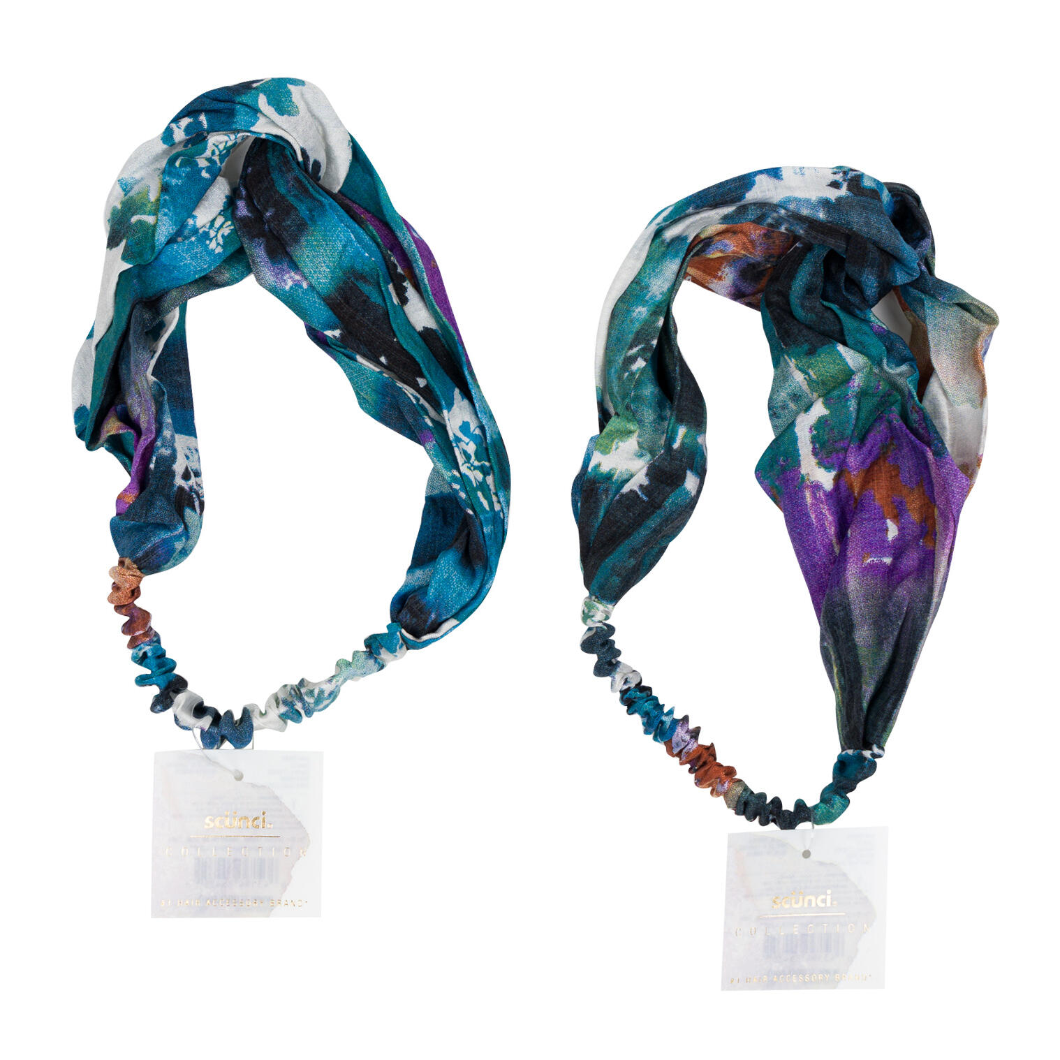 Scunci Trend Collection Fashion Headwrap, Blue Water Color upc 043194354351