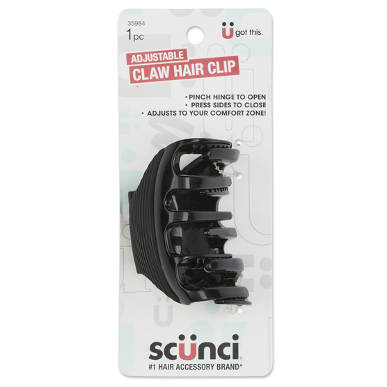 ITEM # 3598403A048 UPC 043194359844 SCUNCI 1-PK ADJ CLAW CLIP PACK: 48 (16-3's)