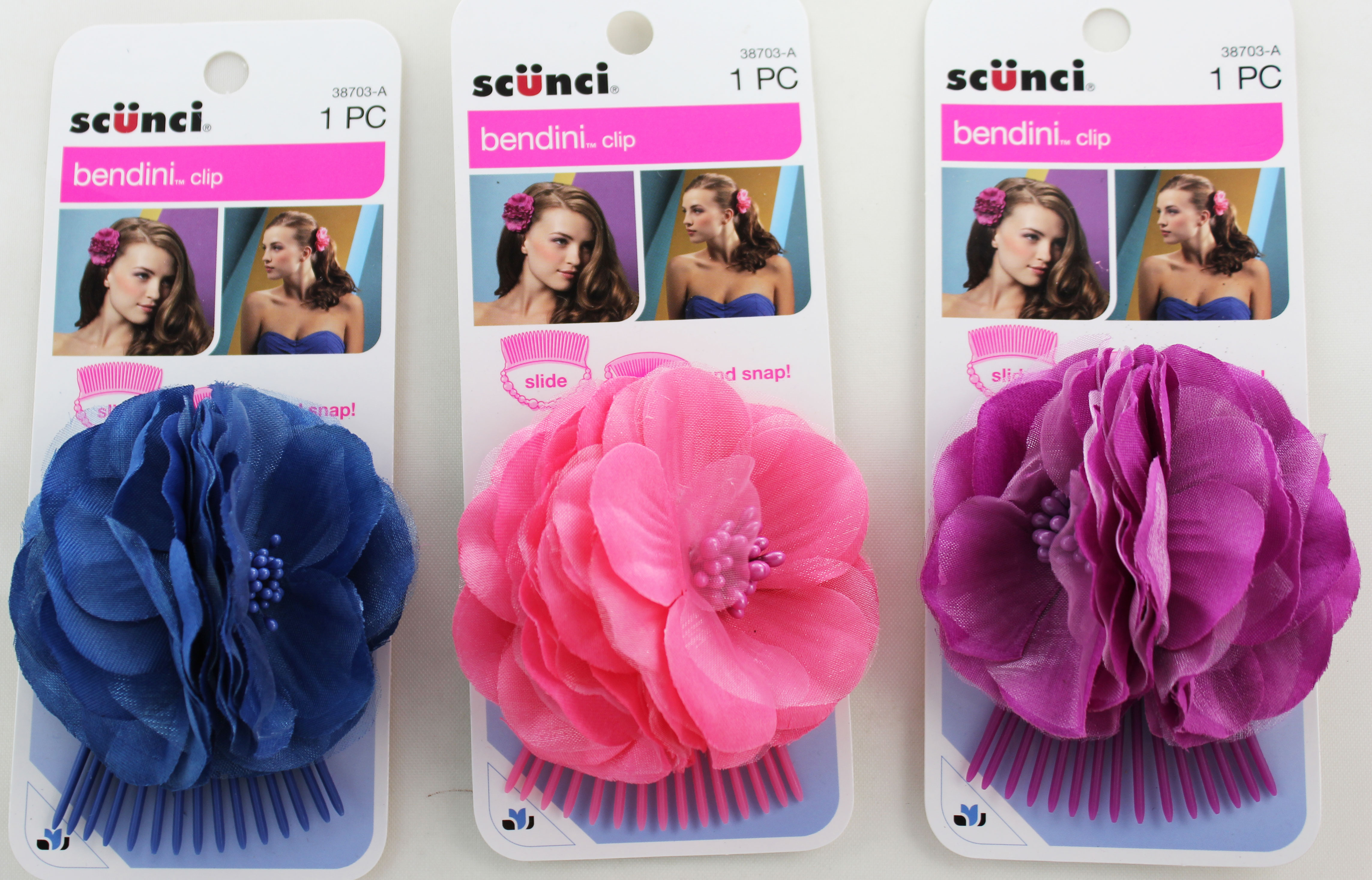 Scunci Bendini Flower Clip, 1 Count