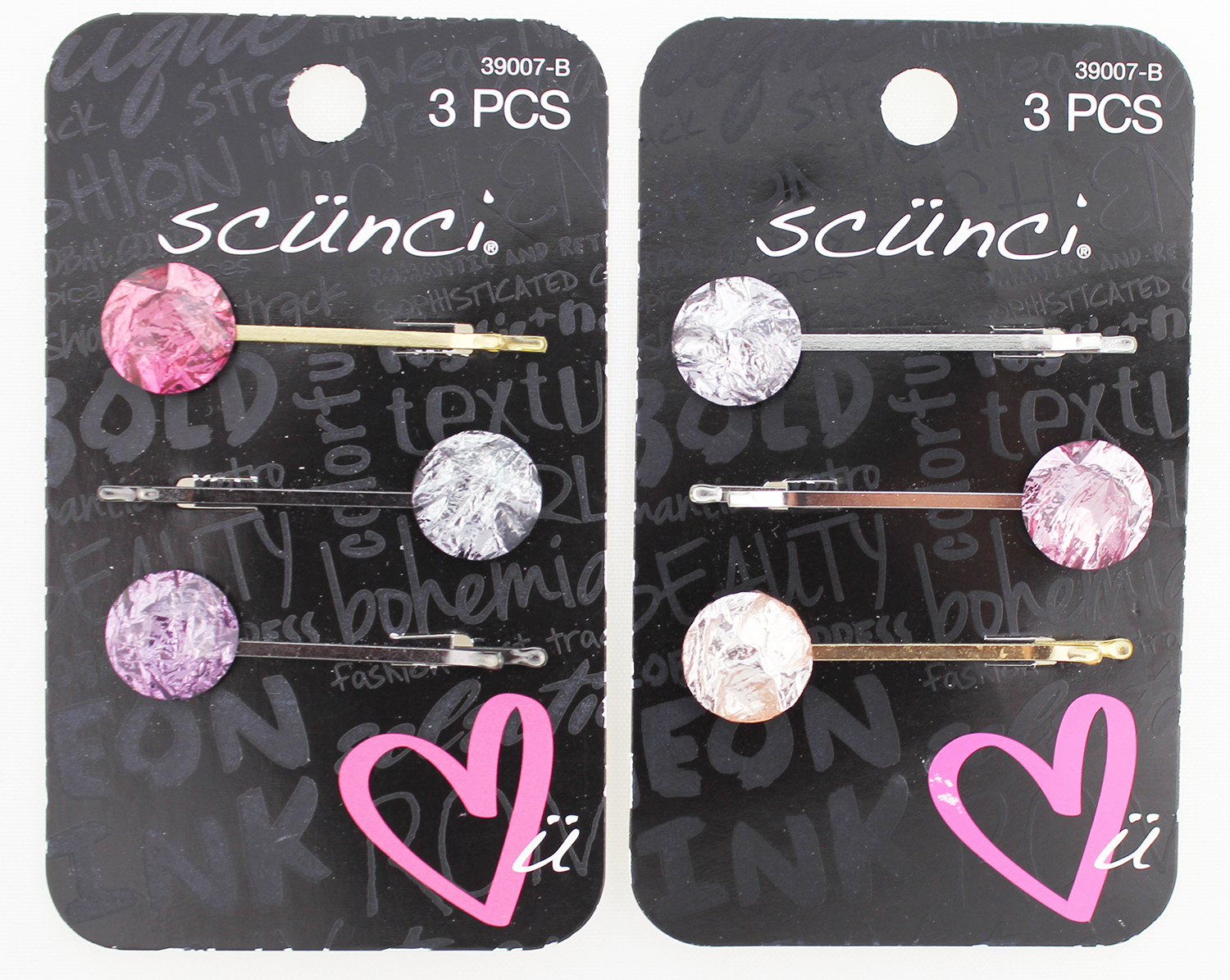 Scunci Jeweled Bobby Slides Pins 3 Count - Click Image to Close