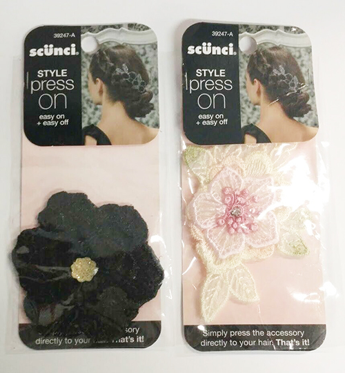 Scunci Floral Press On Hair Accessory, Assorted Color - Click Image to Close