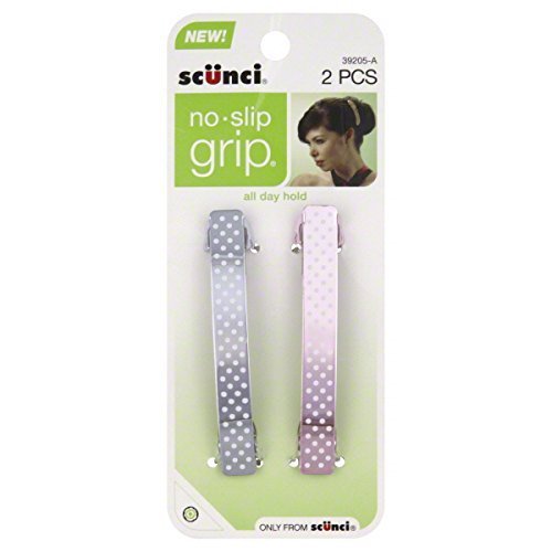 Scunci No Slip Grip Barrette - 2 Count (THG) - Click Image to Close