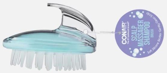 Item#42073 Conair Scalp Massager Shampoo Brush-Light Blue UPC:074108420732