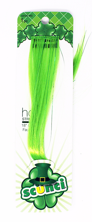 Scunci Hot Streaks 18'' Clip-In Faux Hair For Saint Patrick's Day, 1 CT