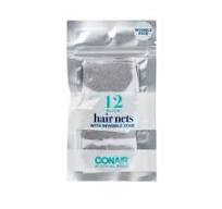 Conair Invisible Edge Ultra-Fine Mesh Hairnets - Black - 12pk