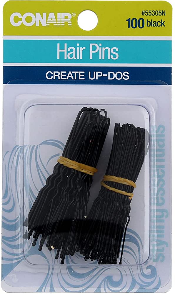 Conair Styling Essentials Hair Pins, Black 100 ea