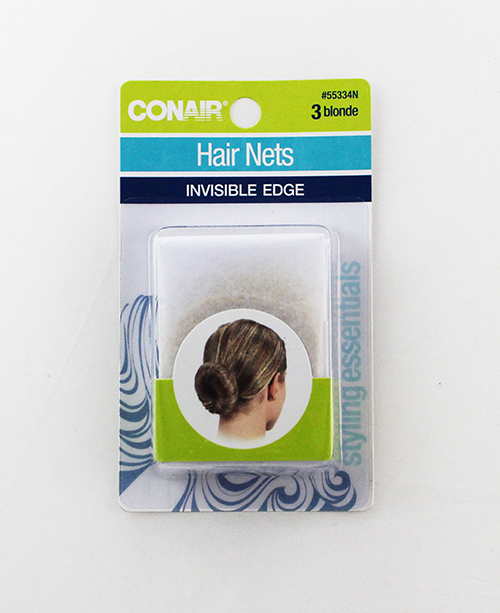 Conair Invisible Edge HAIR NET 3 PIECE, Blonde