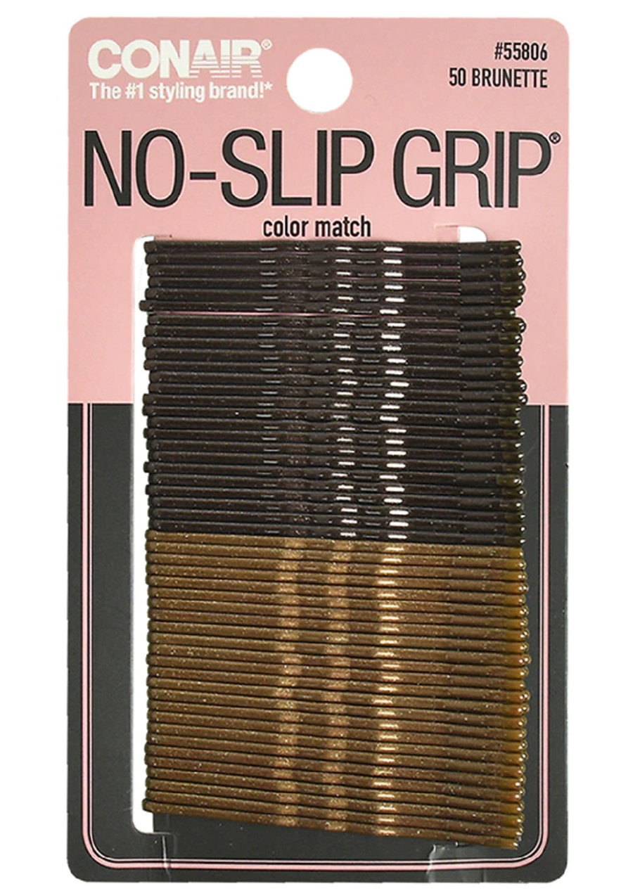 Conair 50 Pack No Slip Bobby Pins Brunette - Click Image to Close