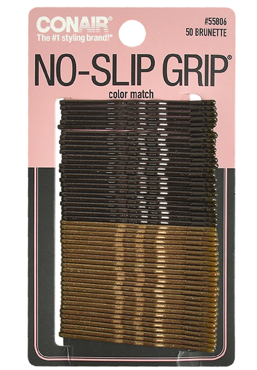 Conair 50 Pack No Slip Bobby Pins Brunette