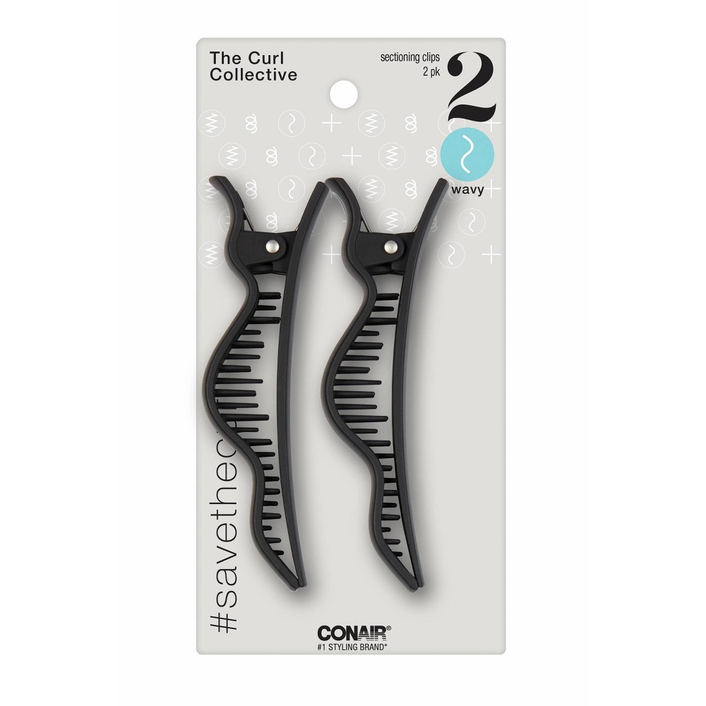 THE CURL COLLECTIVE 2CT WAVY SECTIONING CLIPS UPC:074108560216