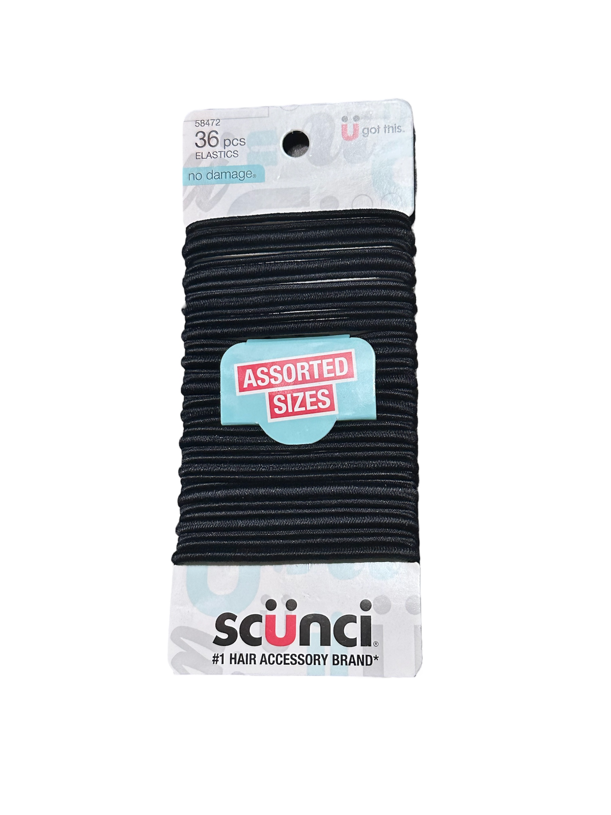 Scunci Black Elastics 36 Count UPC:043194584727