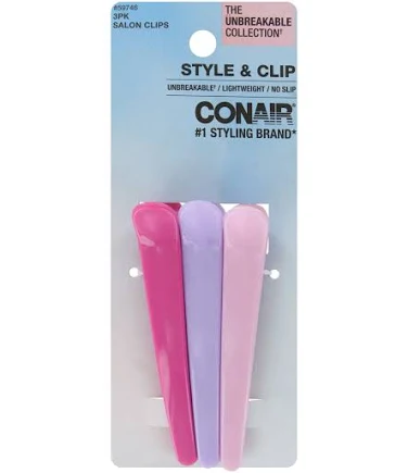 Conair Unbreakable Salon Clips (3pk), upc#074108597465