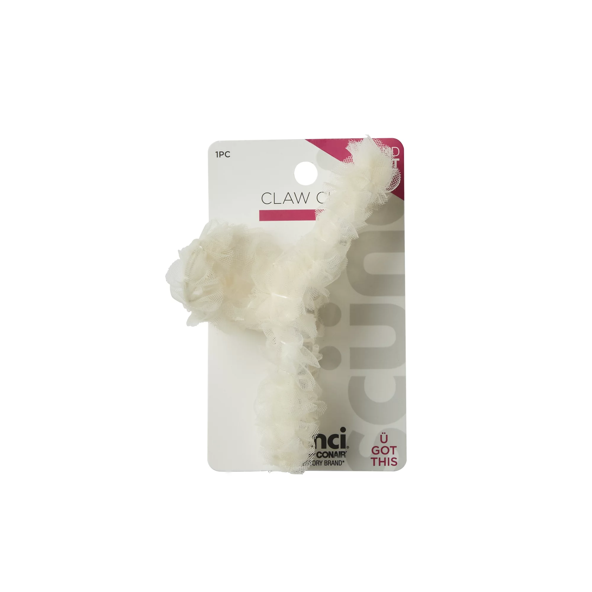 Scunci 1 Pk Tulle Claw Clip Fast Fashion UPC:043194606757 Pack:48 (24-2's)
