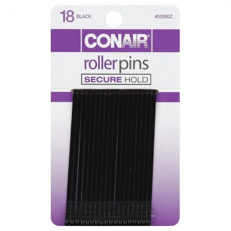#55300 Conair Black Bobby Pins, 18 Count UPC 074108553003