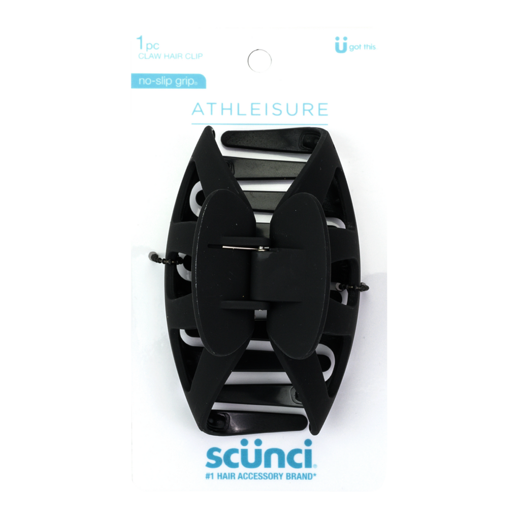 Scunci 1 Lg Jaw Clip Matte BLK Leisure UPC# 04319469434 Pack: 48 (16-3's)