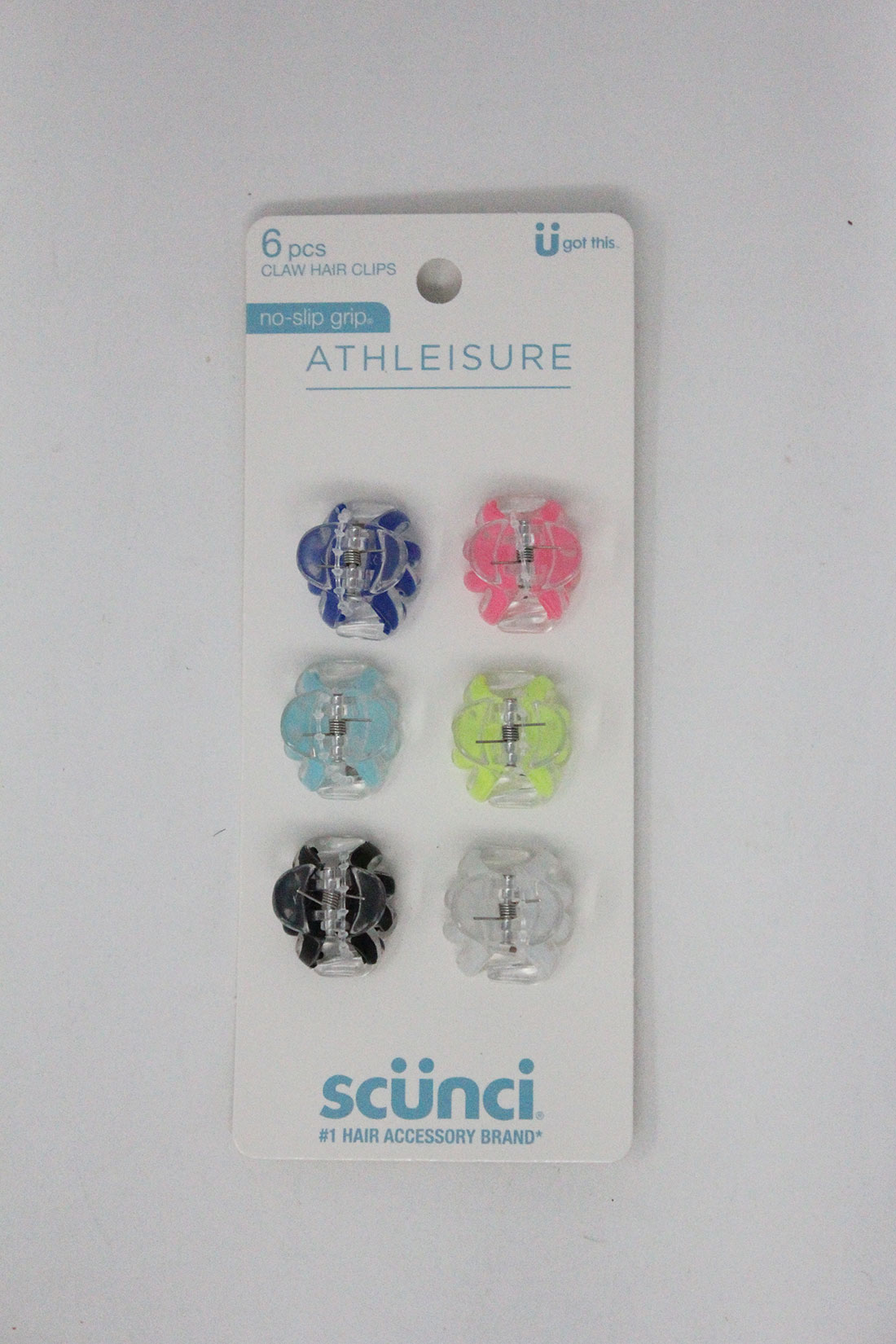 SCUNCI ATHLEISURE 6-PK MINI JAW CLIPS