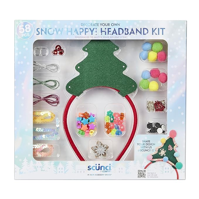 SCUNCI HOLIDAY 58 pc diy headband set UPC 043194696116 CASE PACK 6