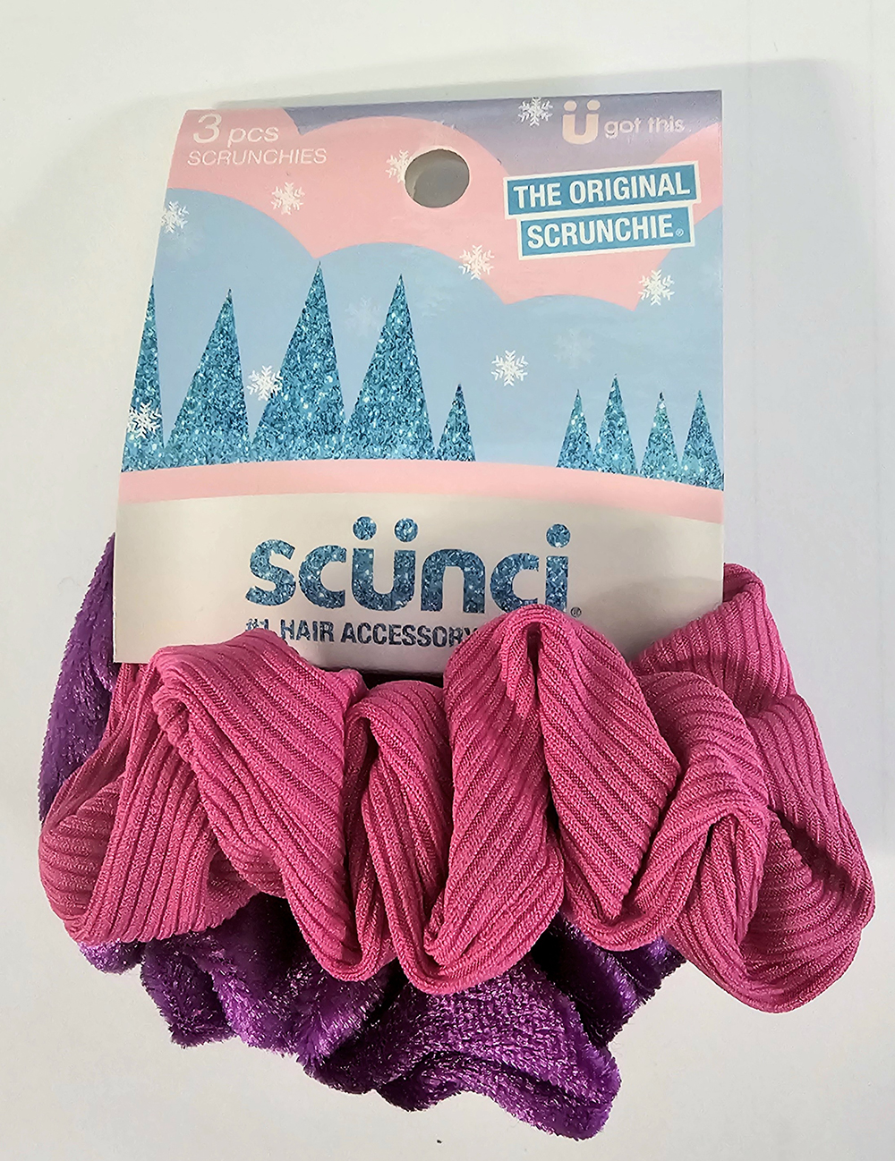 SCUNCI SCRUNCHIES, 3 COUNT PACK 043194699902