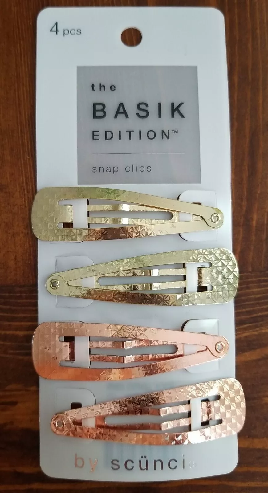 The Basik Edition By Scünci Snap Clips 4 Pcs