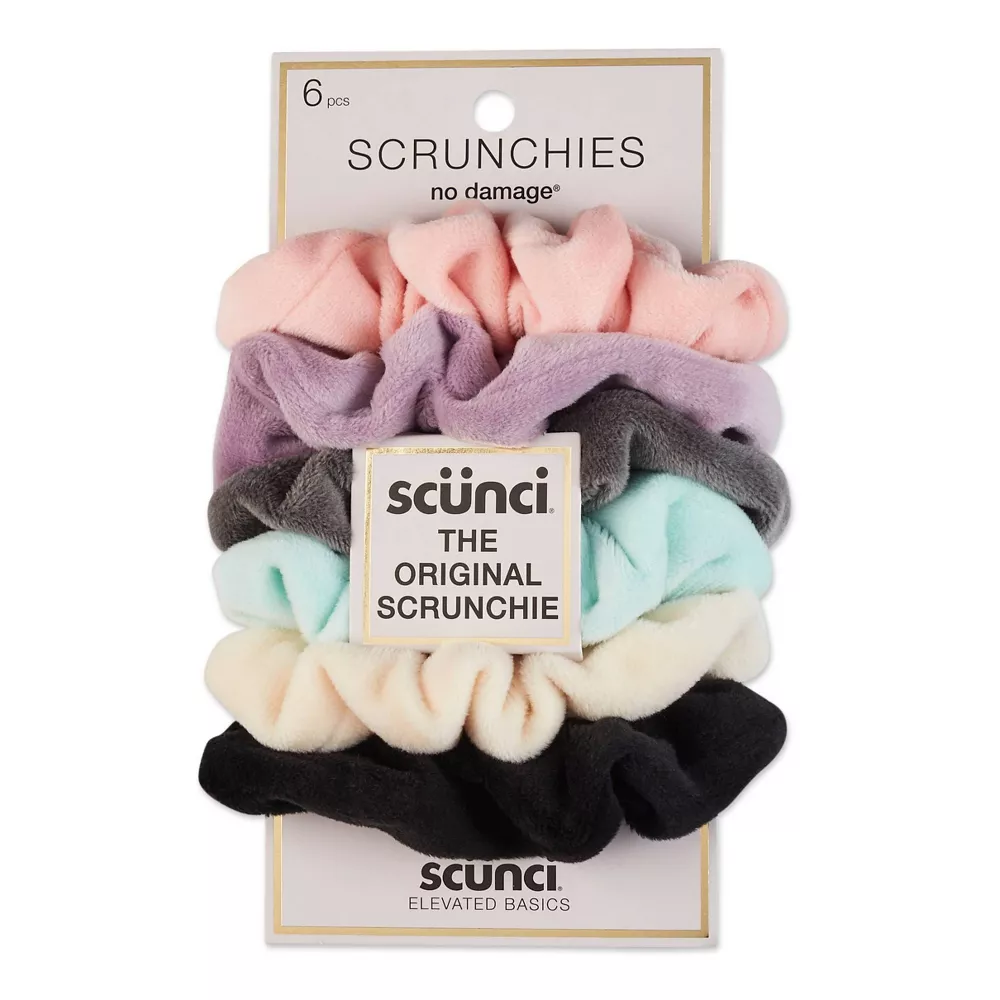 Scunci Velvet Scrunchies - 6ct