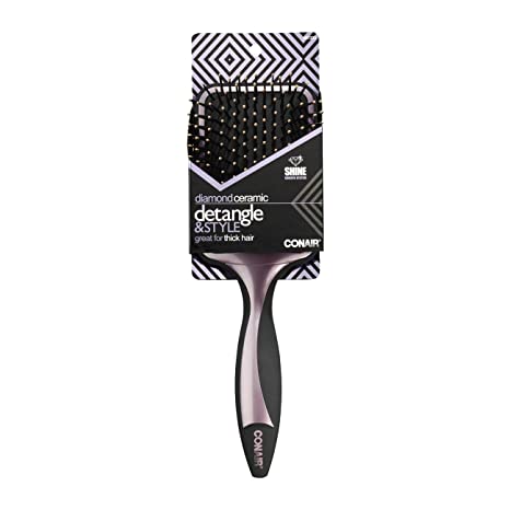 Conair Diamond Ceramic Detangle & Style Hair Brush Paddle Brush