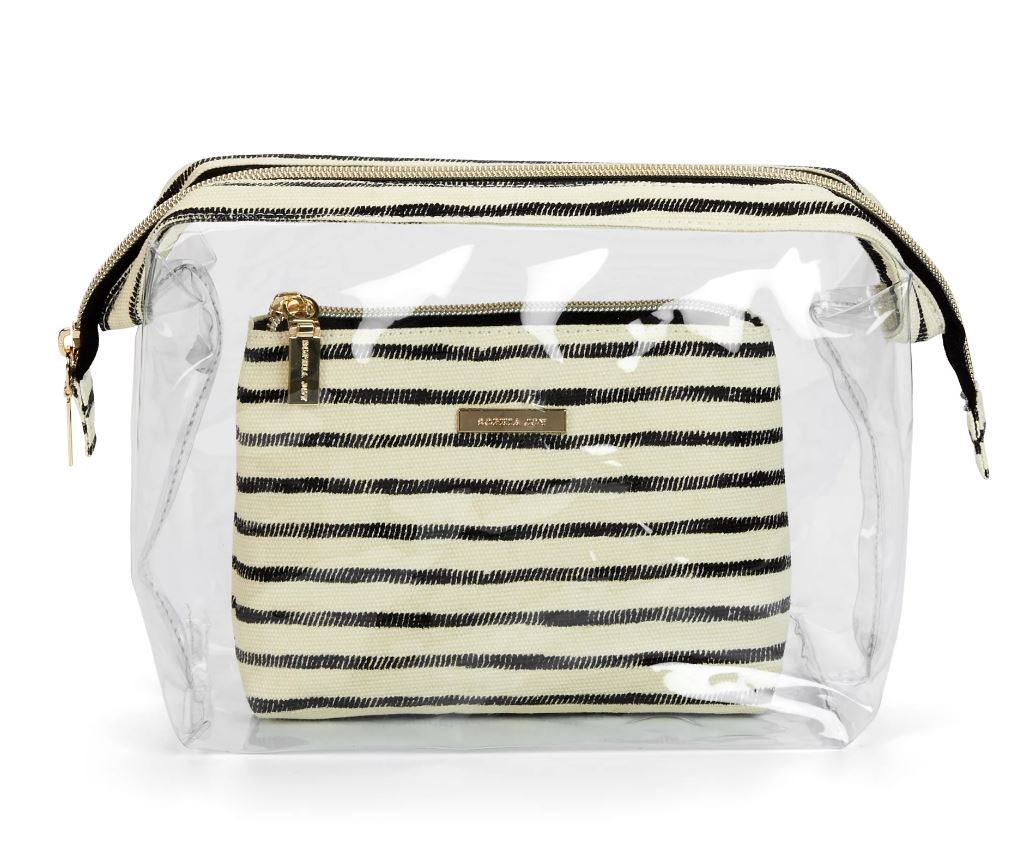 A28518 SOPHIA JOY FRAME CLUTCH 2 PC STRIPES UPC 079642285182 - Click Image to Close