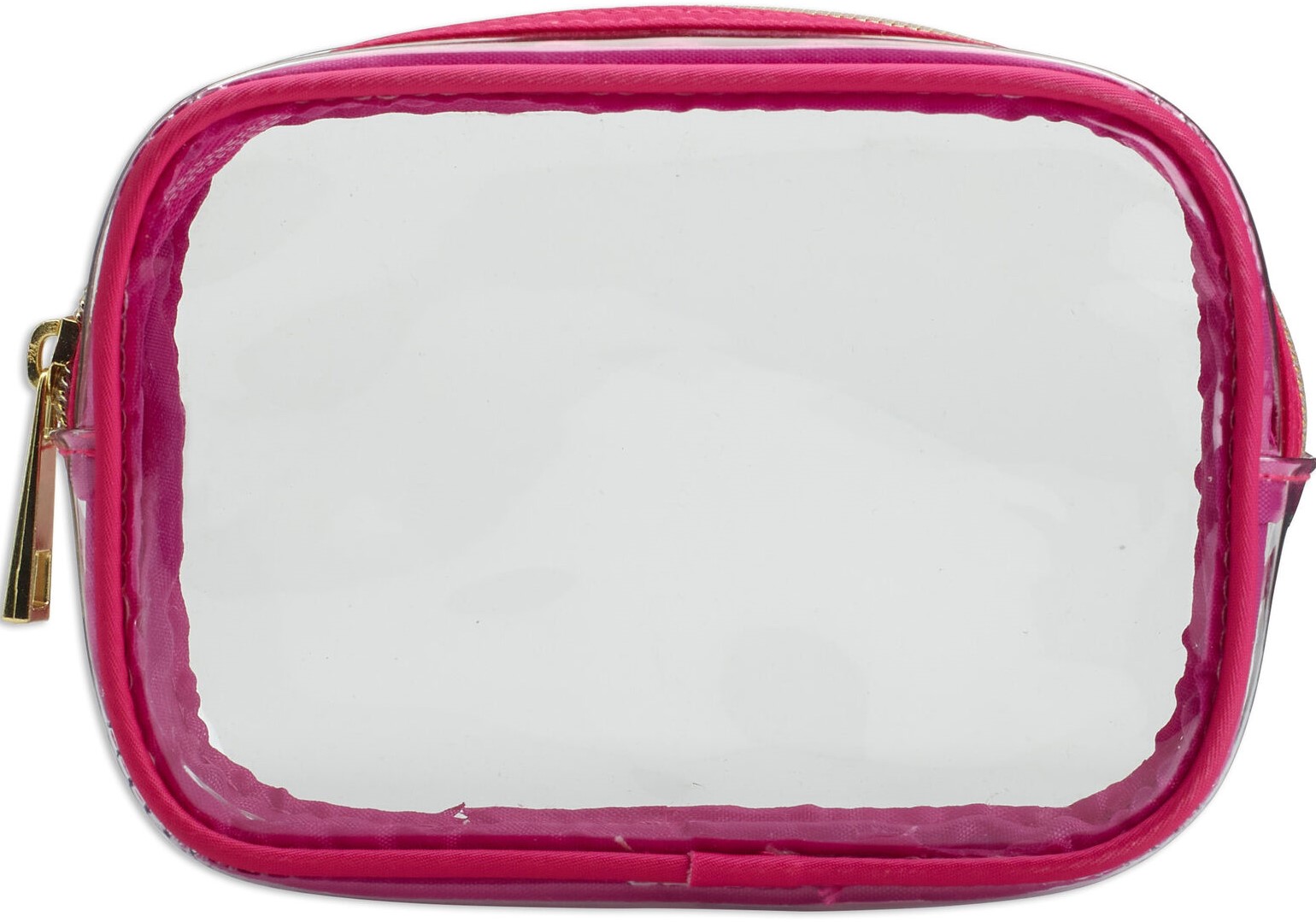 Item#A29093CV Pop-arazzi Small Clear/Pink Zippered Organizer, 1-Piece UPC:050428474853