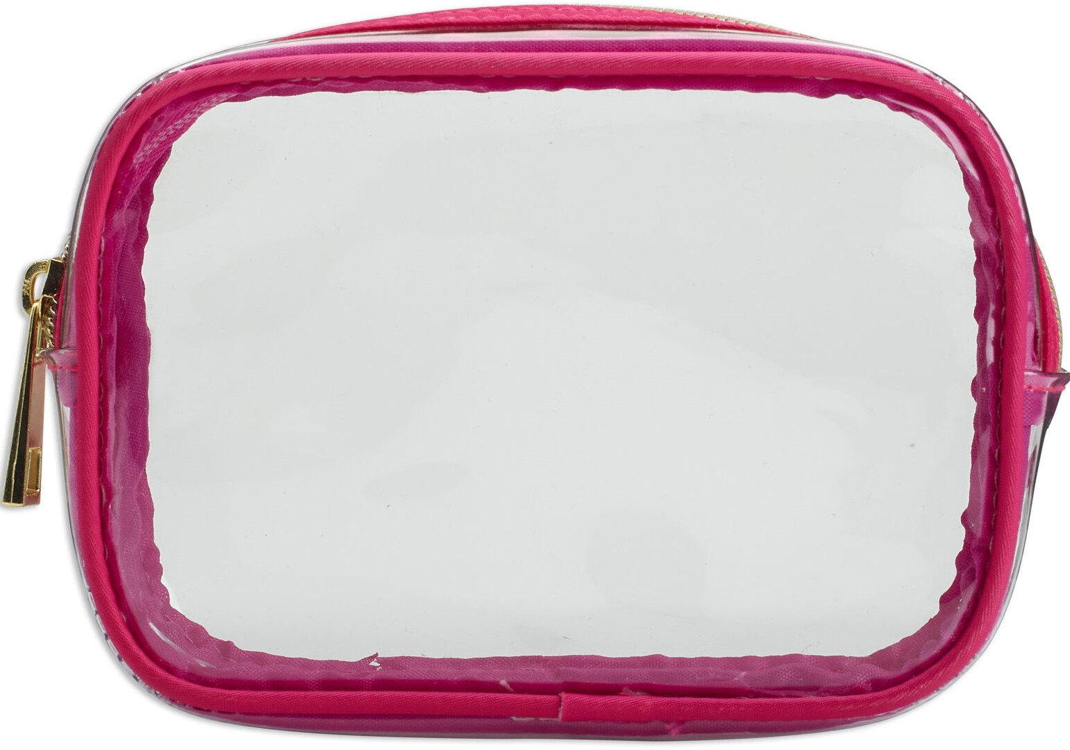 Pop-arazzi Small Clear/Pink Zippered Organizer, 1-Piece UPC:050428474853