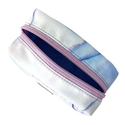 Makeup Bag Scunci Pastel Tie Dye Blue Pink Zip Travel Accessory Organizer