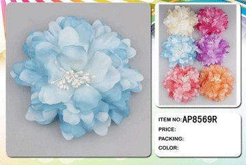 AP8569R Flower Bows with Alligator Clips $9.00 per dozen - Click Image to Close