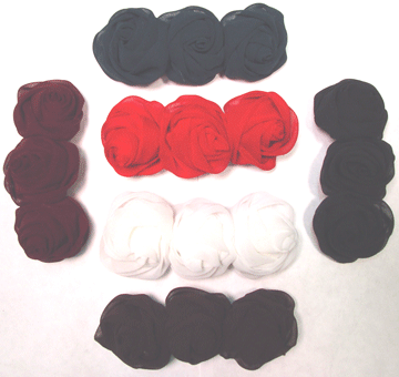Triplet Rose Beauty Hair Bow, 1 Count (CCC)