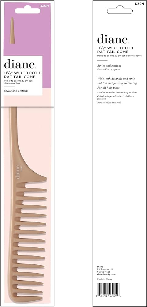 D39N WIDETOOTH RATTAIL COMB BONE PACK: 288/12 UPC 824703030252 - Click Image to Close