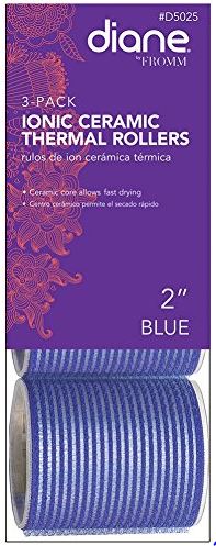 Diane Self Grip Ion Ceramic Rollers, Blue, 2 Inch, 3 Count