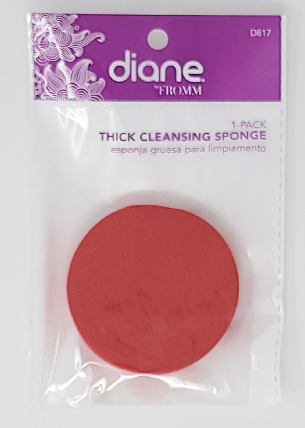 DIANE THICK CLEANSING SPONGE, RED 1 PACK UPC # 824703000293