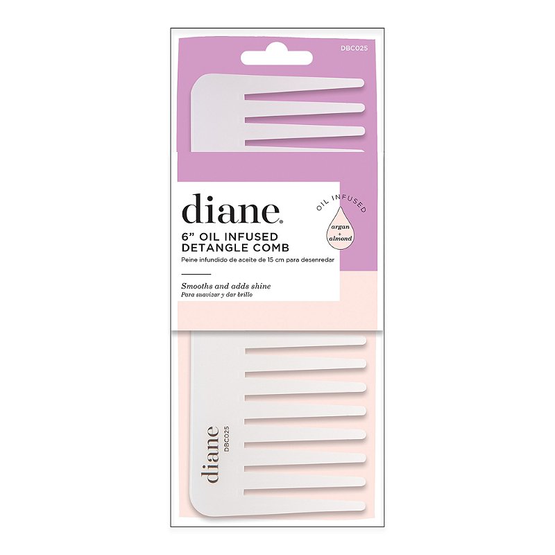 UPC 824703015426 Diane oil-infused detangler comb, 6-inch, Frosted White Color, DBC025