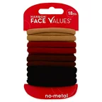 Harmon Face Values 18-Count Nylon Ponytail Holders in Natural