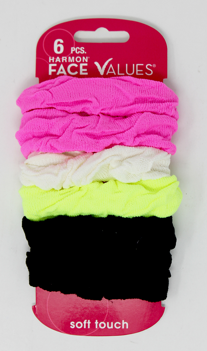 Harmon Face Values Bright Color Hair Ties 6 ct